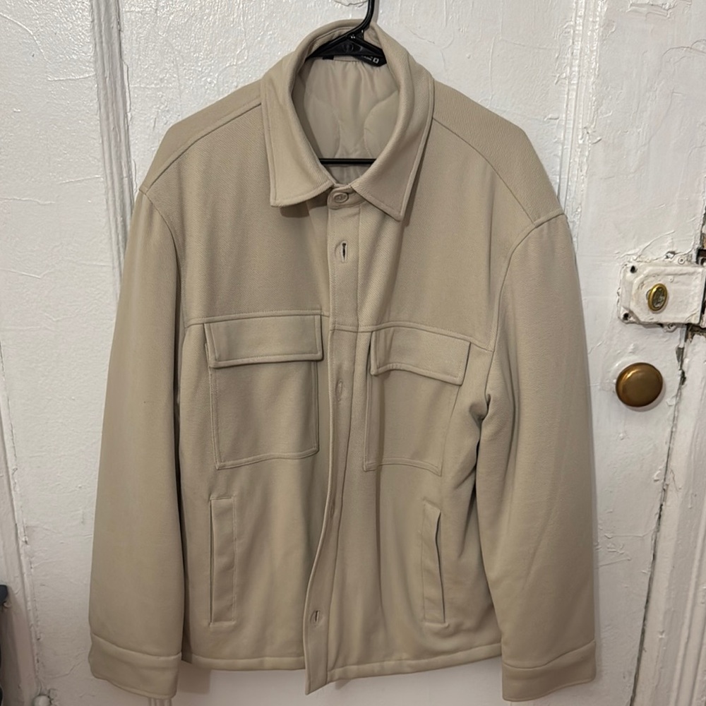 Zara Men's Light Tan Shirt Jacket